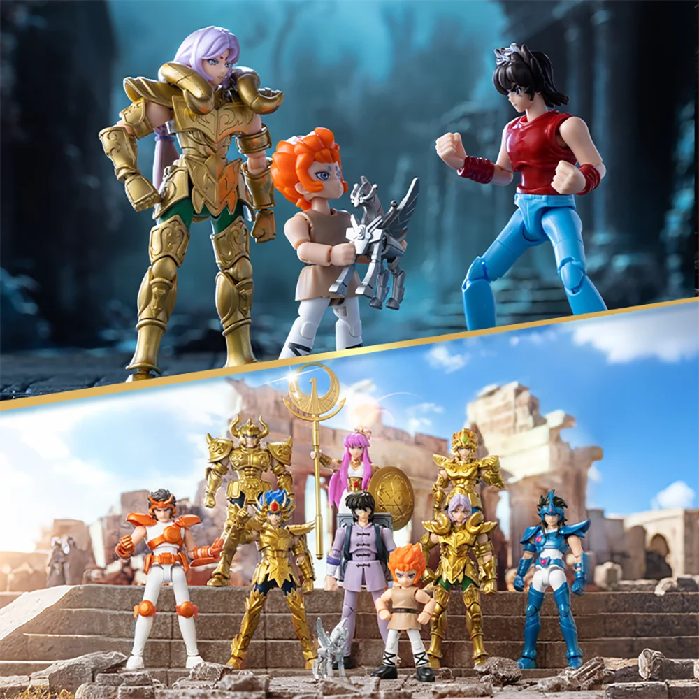 New Genuine BLOKEES Saint Seiya Galaxy Version Blind Box Classic Exquisite Desk Display Ornament Birthday Gifts for Boys Girls
