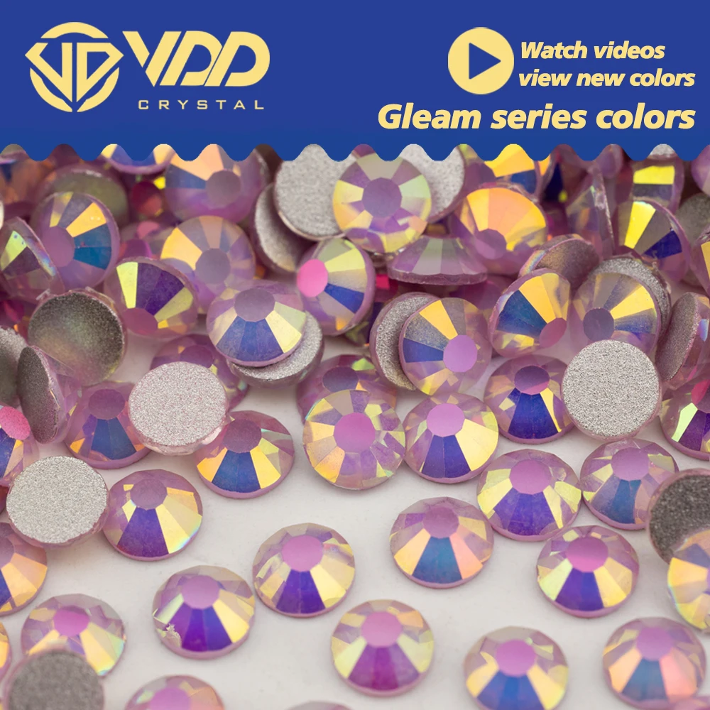 VDD 486 Gleam-Pink  SS4-SS30 High Quality Glass Rhinestones Crystal Flatback Strass Bright Stones For DIY Nail Art Accessories