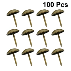 100pcs Round Door Nails Tacks Nails Decorative Tacks Bronze Decorated Door Nail Round Classical Nail Doornail Furniture Hardware