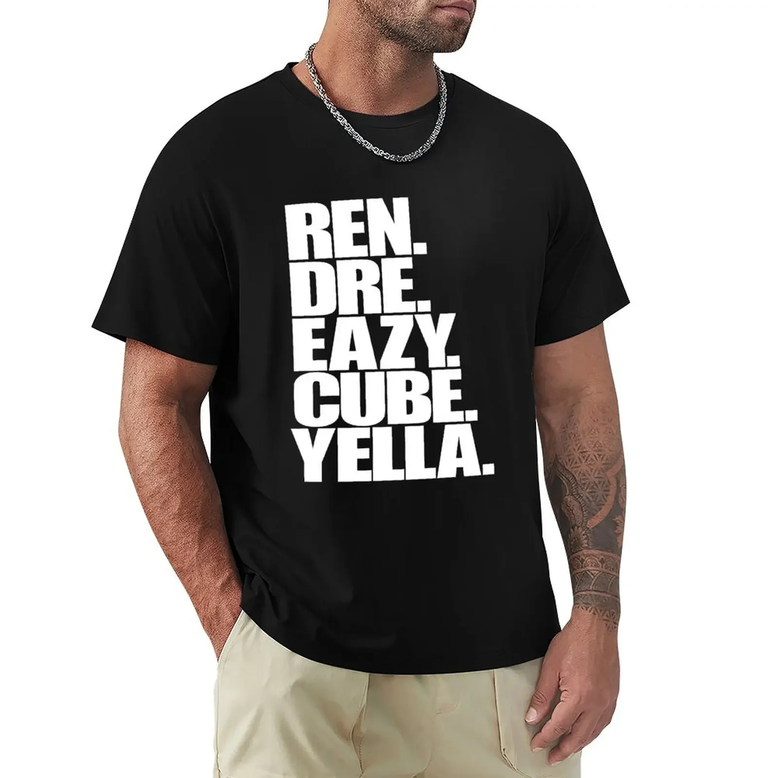 Ren, Dre, Eazy, Cube, Yella. T-Shirt designer shirts kawaii clothes workout shirts for men