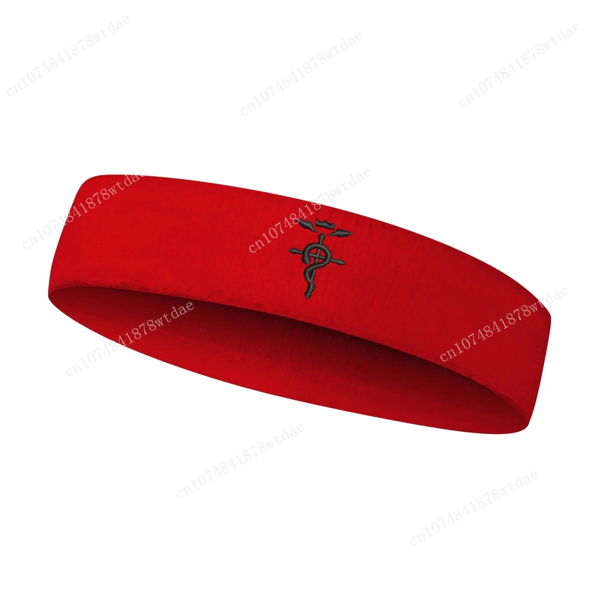 Fullmetal Alchemist Logo Embroidered Sports Headband Mens Womens Sweatband Bandana Back Band DIY Name & Team Name & Colors