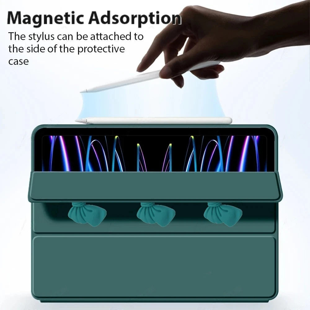 ل Redmi Pad SE 8.7 حافظة 4G 2024 لتقوم بها بنفسك القوس الوجه ثلاثي أضعاف حامل بولي TPU لينة الغطاء الخلفي ل Xiaomi Redmi PadSE 8.7 بوصة اللوحي حالات