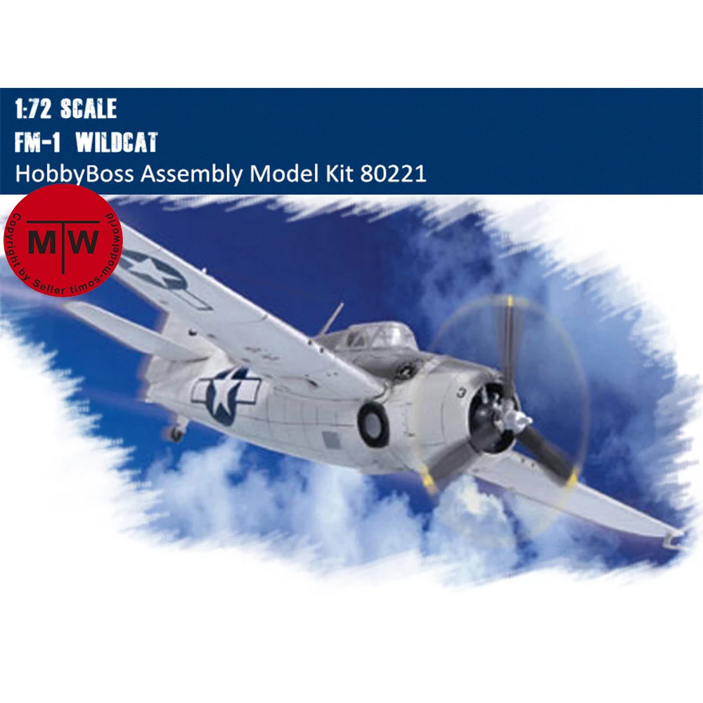 

HobbyBoss 80221 1/72 Scale FM-1 Wildcat Fighter Military Plastic Aircraft Assembly Model Kits