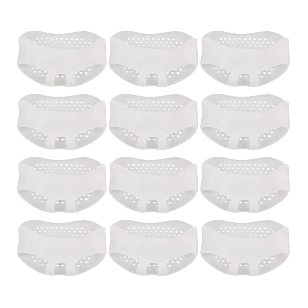 

12 Pcs Antiwear Foot Pad Toe Separators Forefoot Cushions Metatarsal Pads Soft Silicone Anti Pain Long Standing Running Dancing