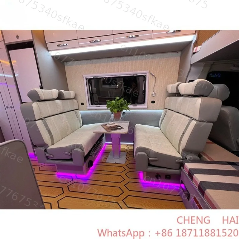 Customized CHENG HAI Customized  Leather Car Seat Sofa Bed for Sprinter Van RV MPV Camper Van Waterproof Interior Decorati