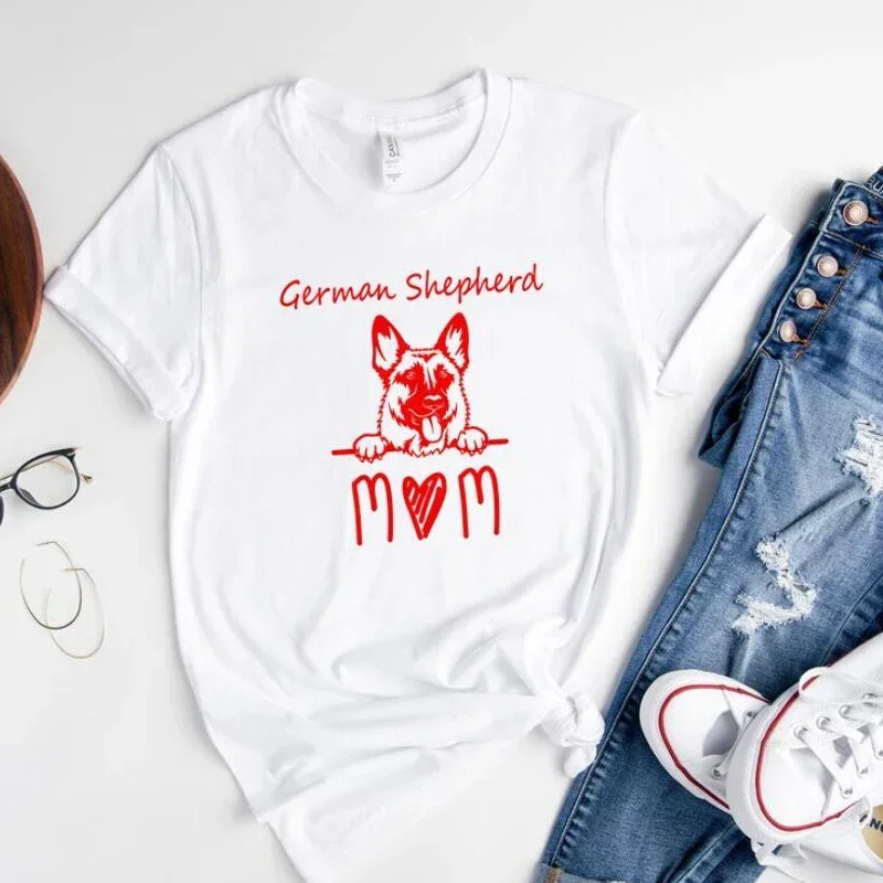 רועה גרמנית אמא גרפי tepic אמא חיים כלב המאהב חולצה נשים בגדי קיץ אופנה חיות מחמד אופנה משלך פמי tshirping dropshipping