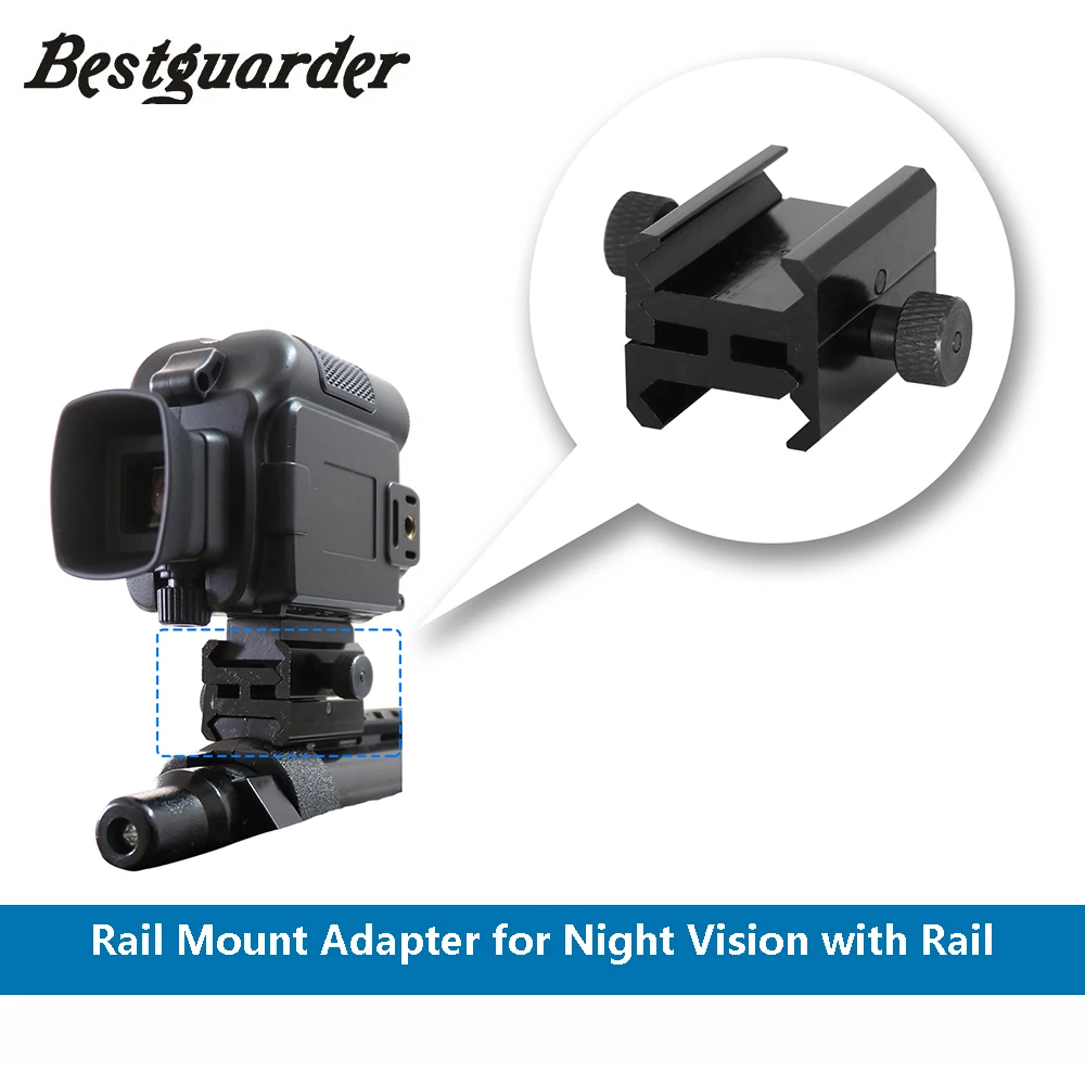 Bestguarder Rail Rifle Scope Mount Adapter 21-30mm Hunting Mount Outdoor Tool for Night Vision / Camera / Flashlight with Rail