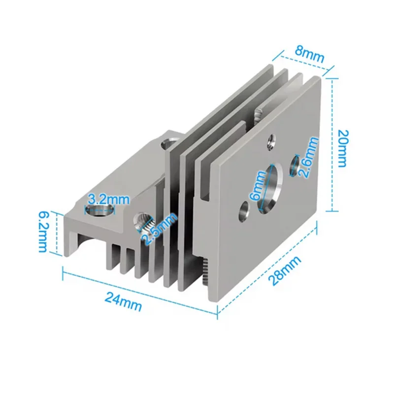 For Creality K1 Series Radiator Metal Heat Sink One-Piece Throat Ceramic Heating Head Kits for K1 /K1C /K1 MAX 3D Printer Parts