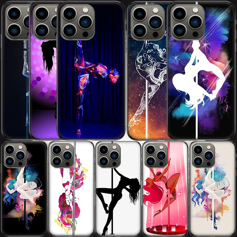 Pole Dancer Dancing Phone Case For Apple Iphone 16 15 Plus Soft 13 12 Mini Cover 11 14 Pro Max Capa X XS XR 8 7 Shell Coque Sili