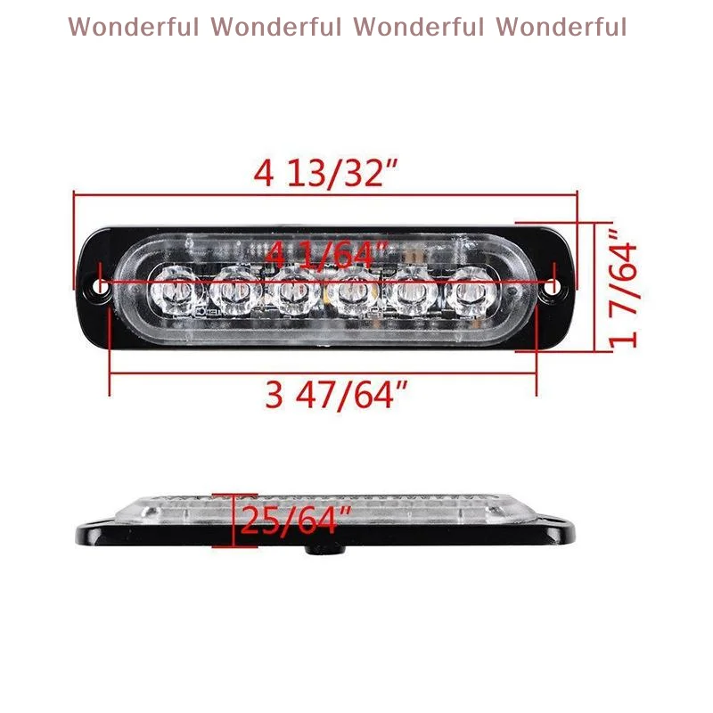 أضواء تحذير الشاحنة LED، قطعتان من ستروب وامض لطوارئ مقطورة السيارة