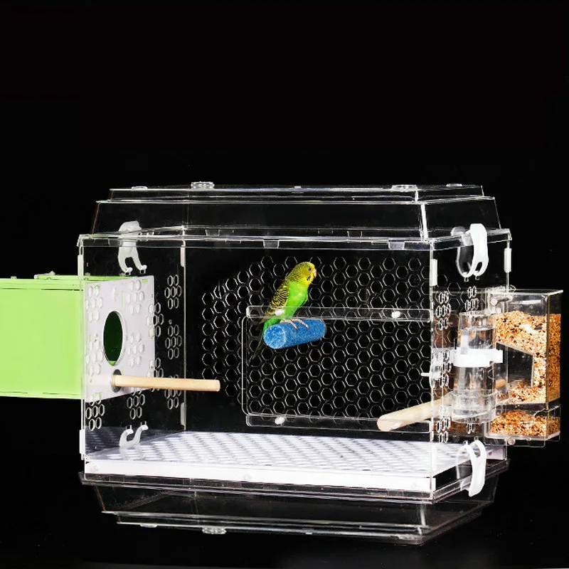 Transparent Acrylic Birdcage Incubation Box Small Pet Supplies Includes Removable Birdcage