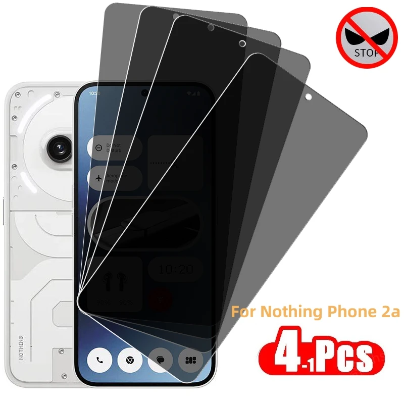 

4-1Pcs Privacy Glass For Nothing Phone 2a Screen Protector For Nothing Phone 2a Tempered Glass Anti Peeping Phone Film