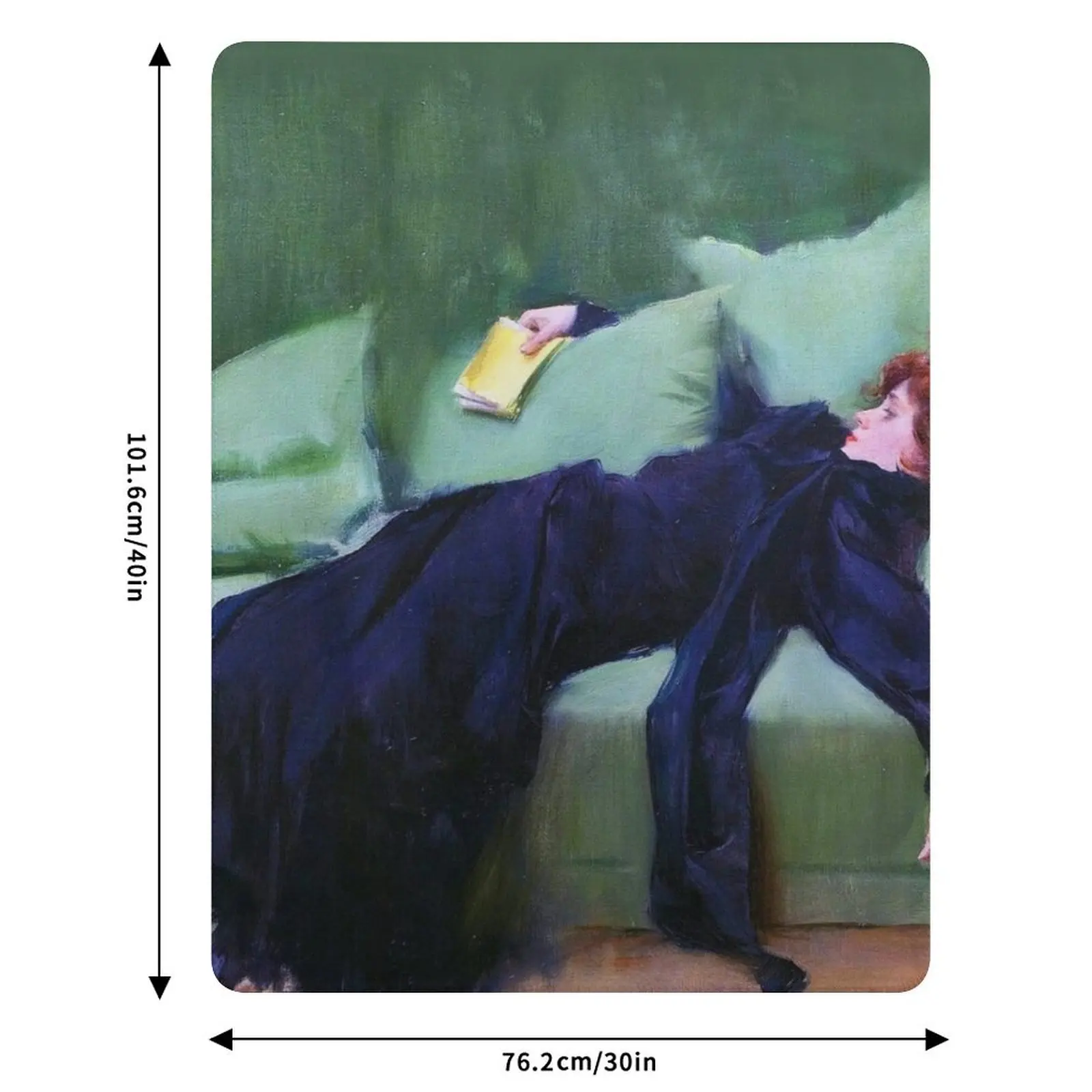 Ramon Casas i Carbó - Decadent young woman After the dance Throw Blanket Hairys Polar Sofa Throw Camping Blankets