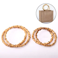 YOMDID 2PCS DIY Handle Replacement Decoration Bamboo Handles For Handbag Handcraft Purse Gift Box Bag Making Bag Accessories