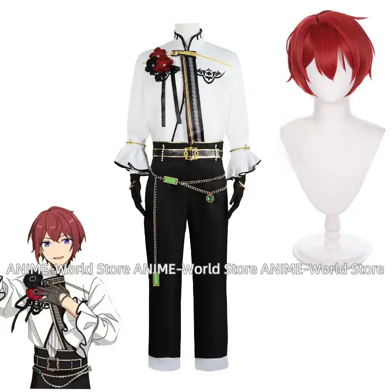 

Ensemble Stars Suou Tsukasa Cosplay Costumes Knights Captain Performance Clothes Es2 Young Master Wig Headgear