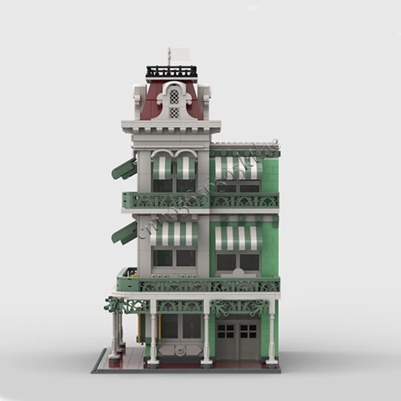 2372 ELEMENTY Ulica Miejska Scena Miejska Kingdom Uptown Jewelers MOC Personalizowany Modułowy Zestaw Klocków Kreatywny Projekt DIY Prezent Urodzinowy Zabawka