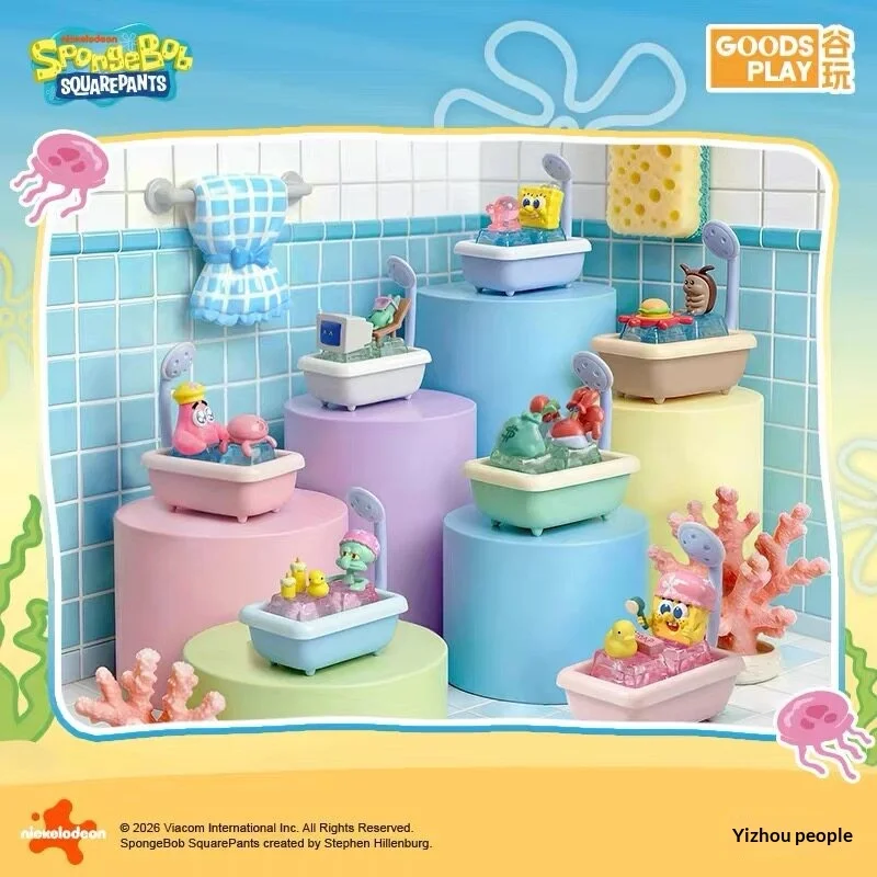 SpongeBob Schwammkopf 3D-Tastenkappen-Blindbox – Offizielle Film-Peripheriefigur: Herr Krabs, Thadd, Bikini Bottom, Bubble Bath Serie