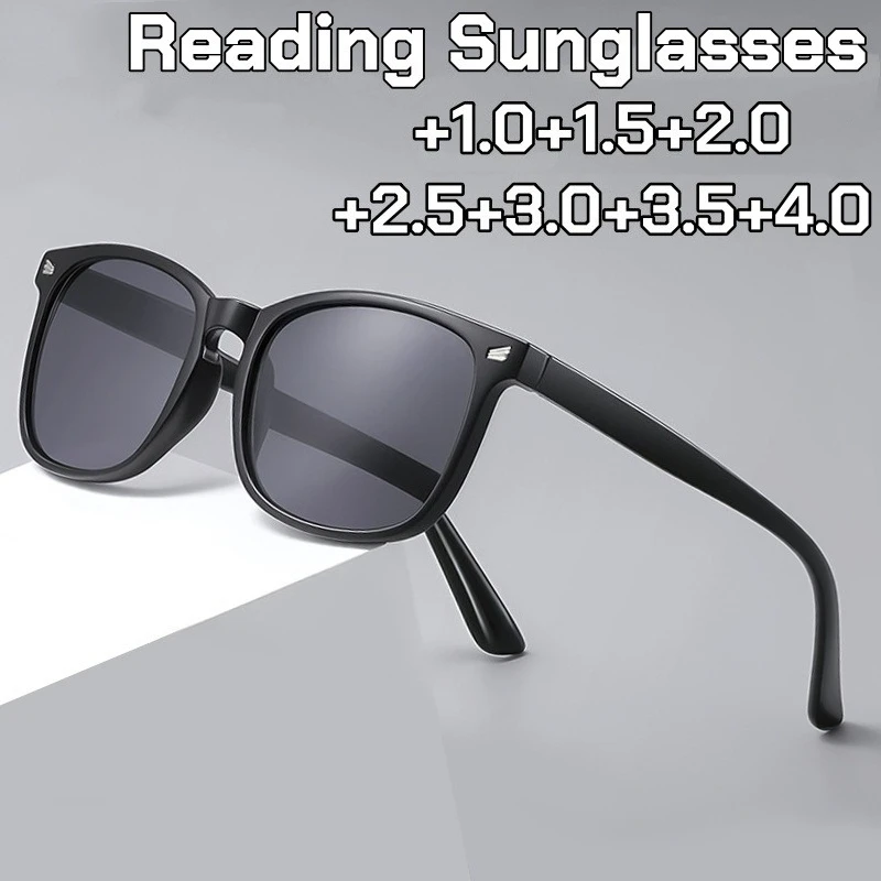 

Large Frame Reading Sunglasses with Spring Tooth Hinge or Metal Hinge Unisex Anti Blue Light Eyeglasses UV-resistant Sun Glasses