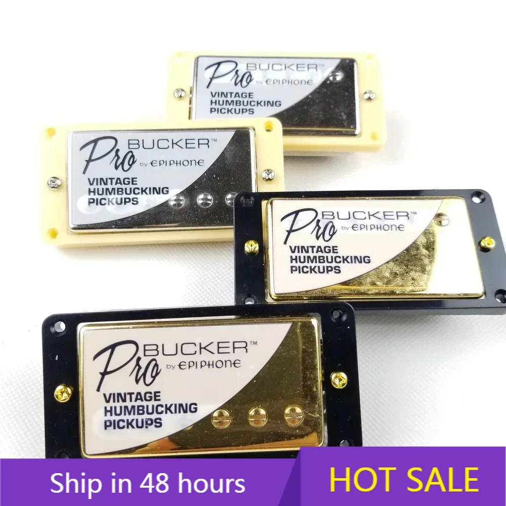 

1 Set Original Genuine Standard PRO Electric Guitar Alnico Humbucker Pickup Nickel / Gold Cover