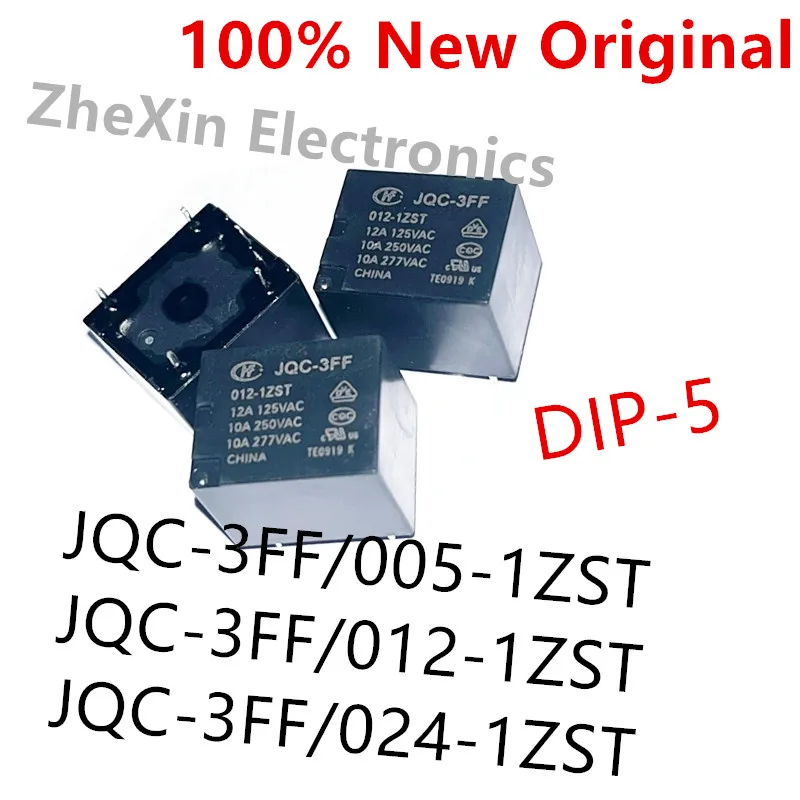 10PCS/Lot  JQC-3FF/012-1ZST 、JQC-3FF/024-1ZST 、JQC-3FF/005-1ZST  DIP-5  New power relay  JQC-3FF-012-1ZST 、JQC-3FF-024-1ZST