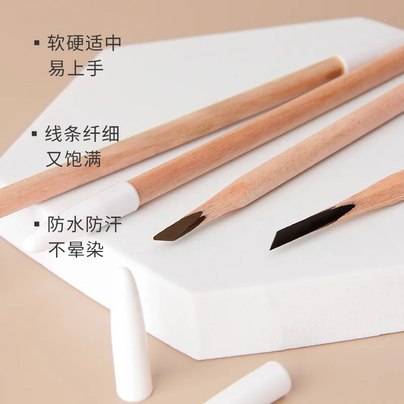 1PC Wooden Pro Microblading Permanent Eyebrow Pencil Tattoo Waterproof Art Tint Makeup Eye Brow Pen Enhancers Tattoo Supplies