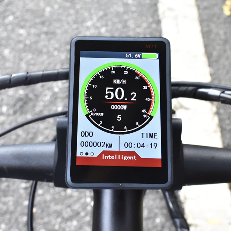 M7T Basic LCD Speedometer Display for Ebike with PAS Modes Battery Indicator Color Screen Bicycle Computer