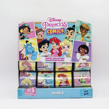 Hasbro 디즈니 공주 만화 파스텔 컬렉션 미니 시리즈 블라인드 박스, 플로라 인형 선물, 장난감 모델, 애니메이션 피규어 수집 장식품