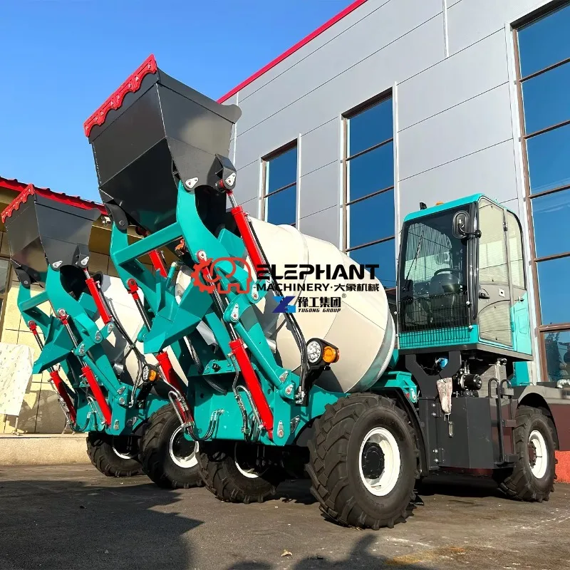 Hot Sale 1.5m3 2m3 Small Self Loading Concrete Mixer Truck and 2.6m3 Self Loading Concrete Mixer with Pump