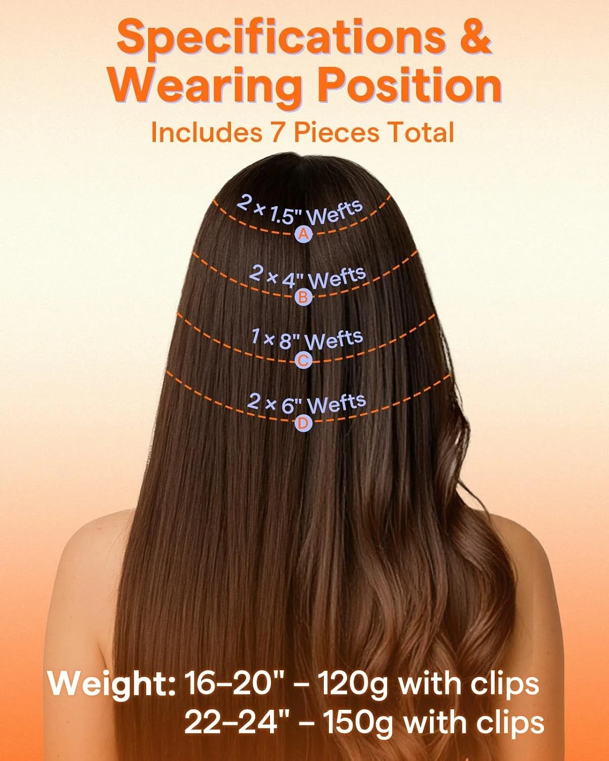 Full Shine 7 Pcs Genius Weft Clip In Hair Extensions Human Hair Seamless Invisible PU Weft Clip Ins For Women