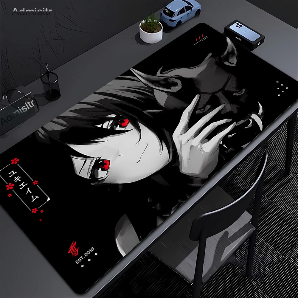 Anime Mask Girl Mouse Pad YUki Aim Gaming Speed Mouse Mat Game Premium Mousepad Gamer E-Sports Desk Mat Computer Keyboard Mats