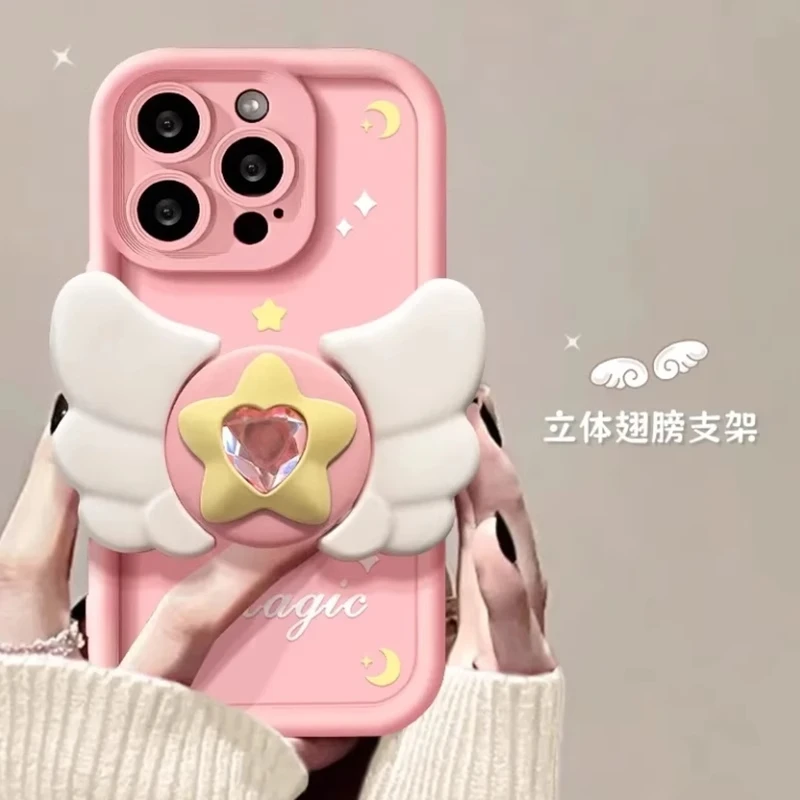 Phone Case For Samsung S24 Ultra S23 S22 S21 Plus S20 FE A54 A34 A24 A14 A04S A55 A35 A25 A15 A05S 3D Magic Wing Cover - náhled 2