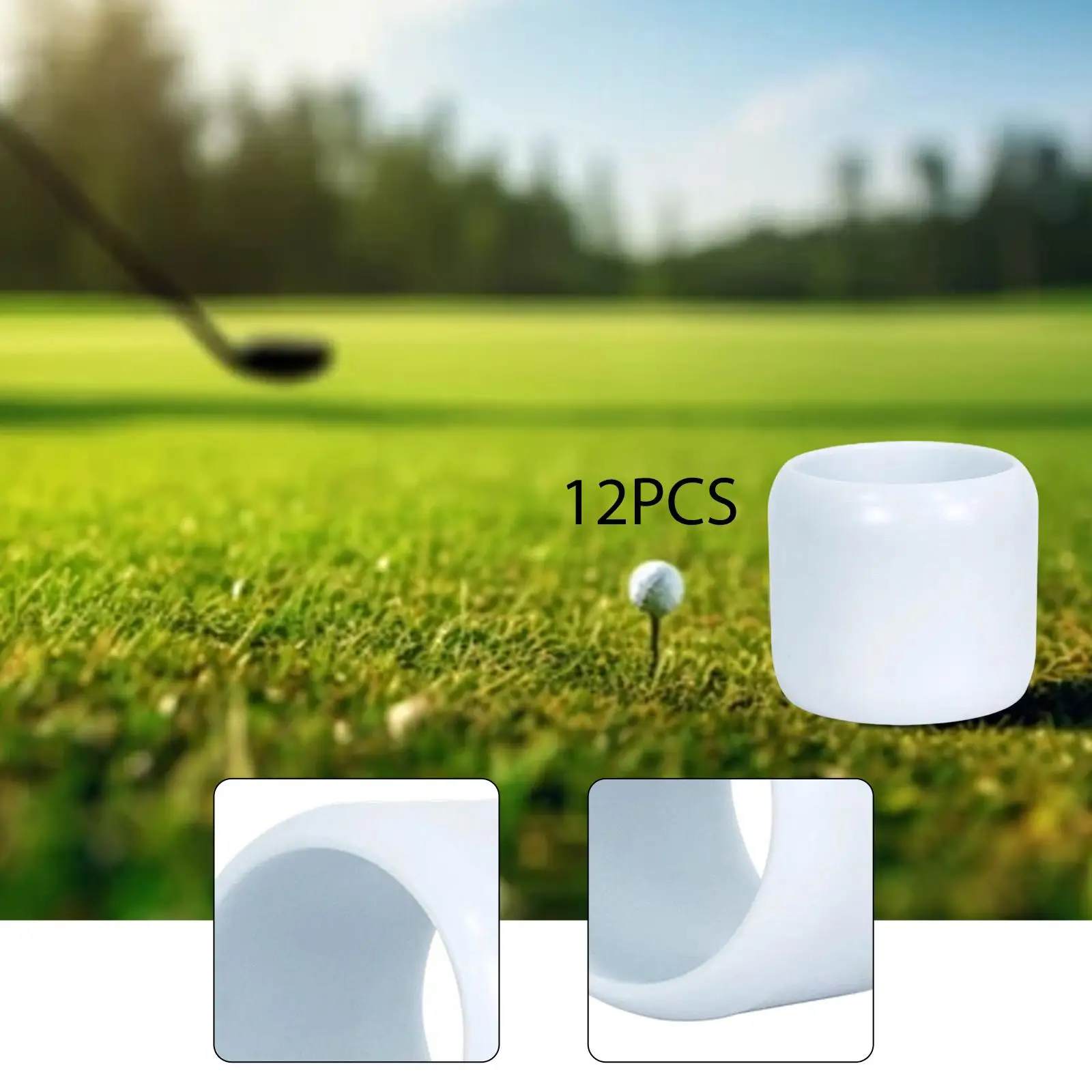 

12Pcs Golf Practice Balls Professional Portable Realistic Feel Limited Flying Training Aid 1.65inch for Backyard Driving Ranges