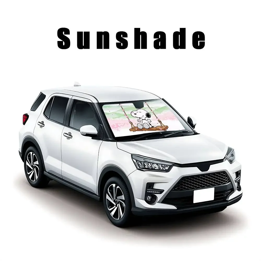 Kawaii S-sNooPyS Klassischer, stilvoller und trendiger Windschutzscheiben-Sonnenschutz, Auto-Windschutzscheibenabdeckung, Auto-Sonnenschutzvorhang, Auto-Sonnenschutz – Detail 11