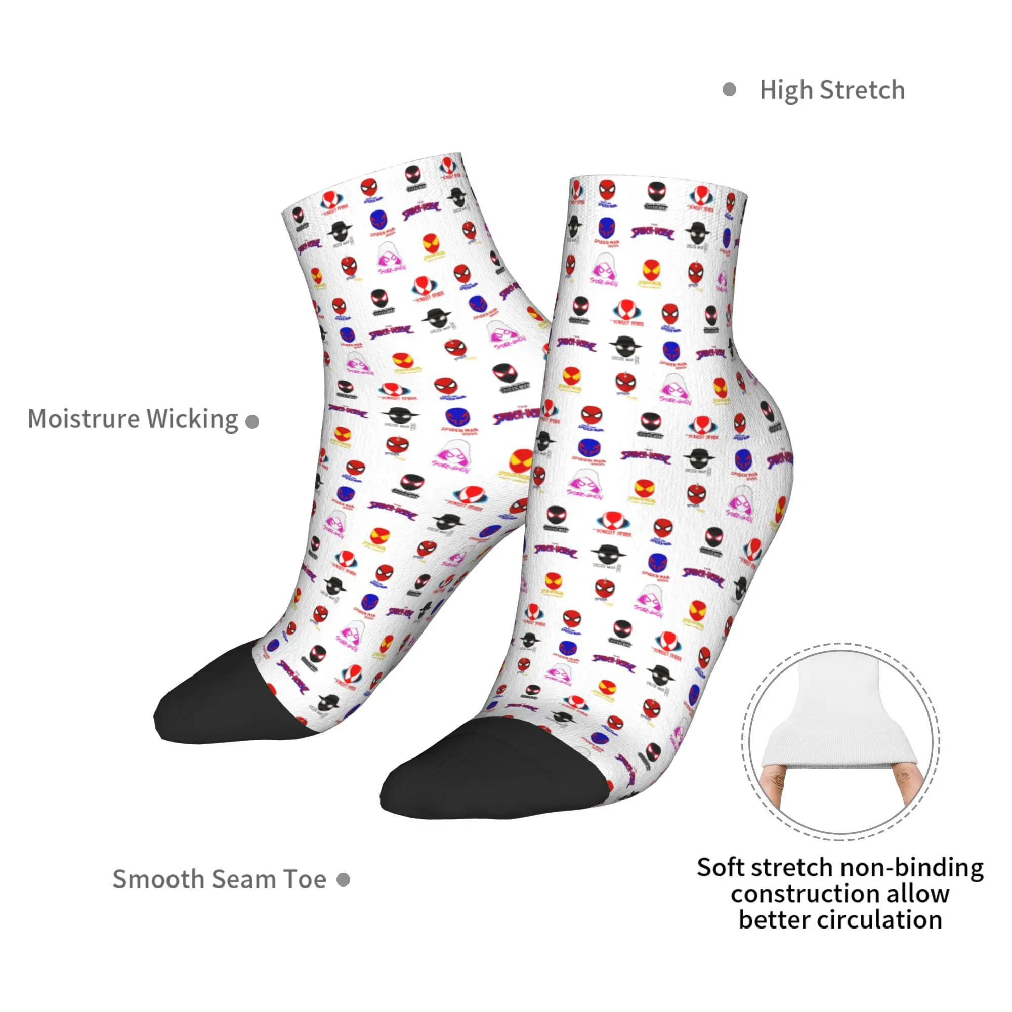 Calzini Spider fantasma Calze Harajuku di alta qualità Calzini per tutte le stagioni Accessori per regali di Natale unisex