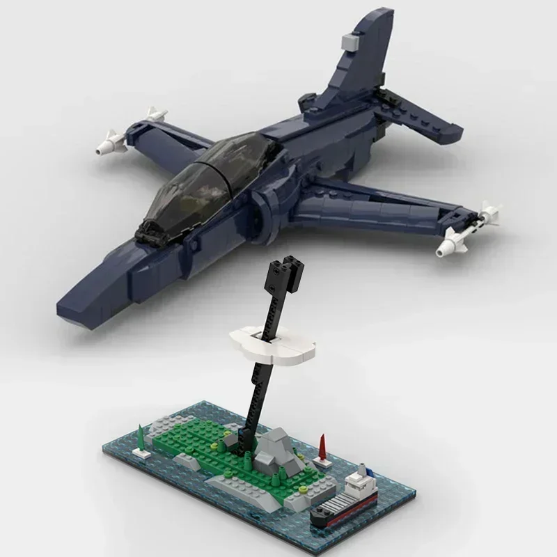 Briques de construction de modèle d'avion militaire Moc, technologie de chasseur de faucon CT-155, blocs modulaires, cadeaux de jouets de Noël, ensembles de bricolage, assemblage