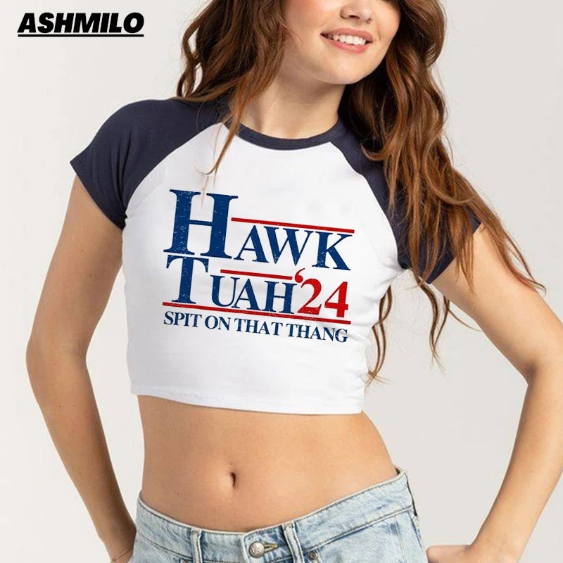 

Hawk Tuah Spit On That Thing Y2K T Shirt Hip Hop Crop Top Vest Tank Top Women Cropped Graphic Tshirt Vintage Tees Shirts T-shirt