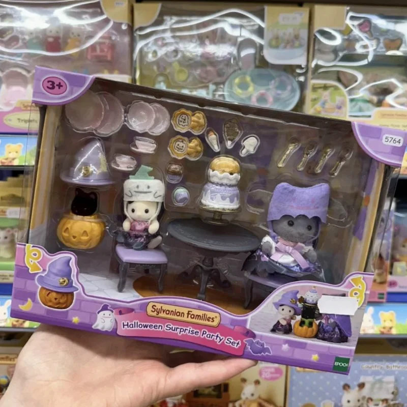 

Anime Sylvanian Surprise Halloween Party Set Figures Cute Kawaii Version Action Figures Room Decoration Christmas Gift Toys