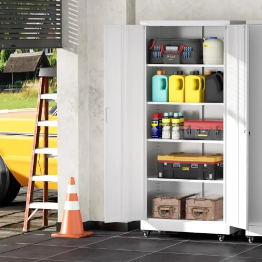 Metal Storage Cabinet with Wheels, 73