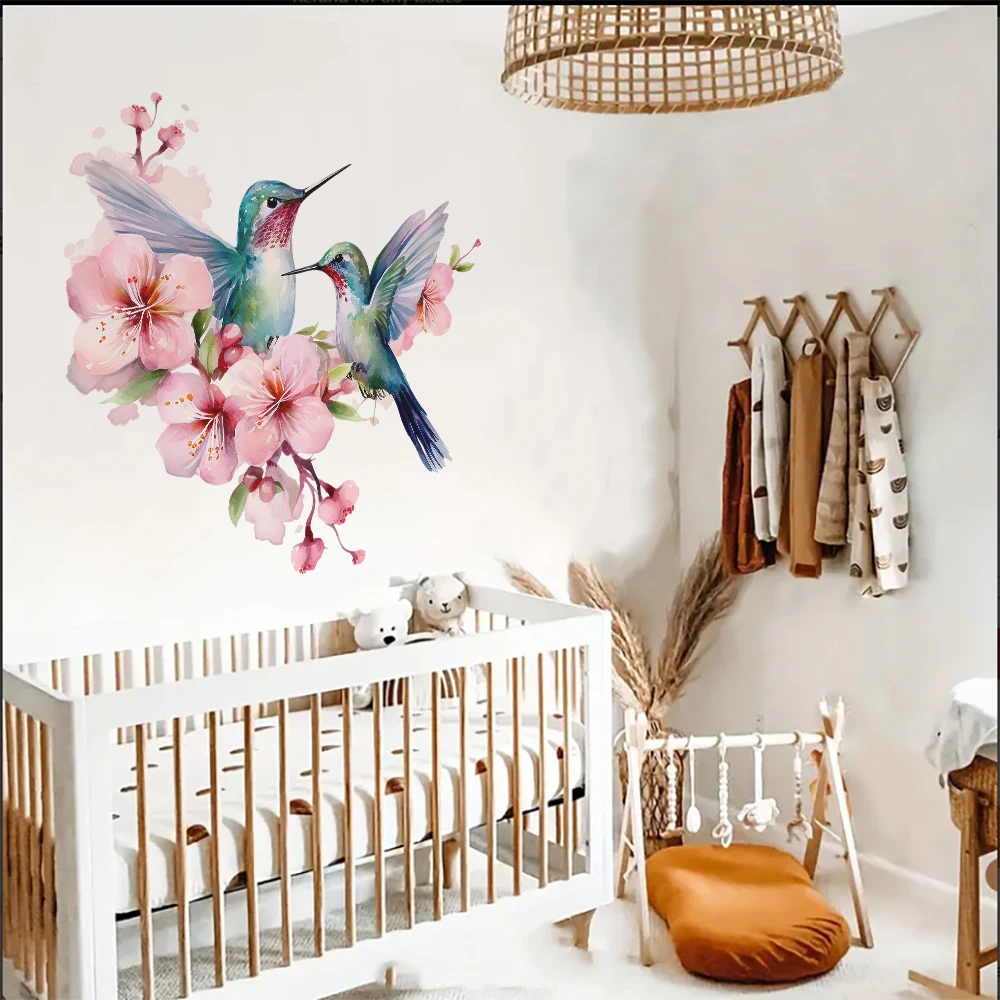 Watercolor Flower Hummingbird - Flower Wall Panel review and price