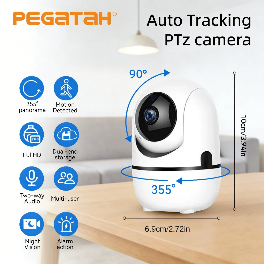 

5 МП Wi-Fi IP-камера o-kam pro для умного дома с автоматическим отслеживанием, 1620P, полноцветное ночное видение, беспроводная сетевая камера видеонаблюдения для безопасности детей