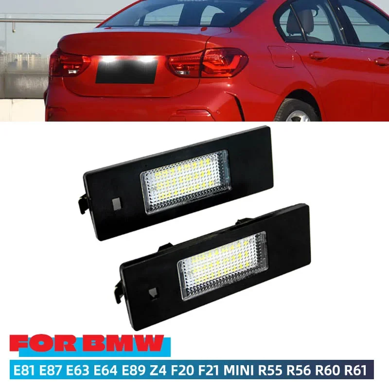 2PCS For BMW LED License Number Plate Lamp 1 Series E81 E87 E63 E64 M6 E85 E86 Z4 F12 F13 F20 Xenon White