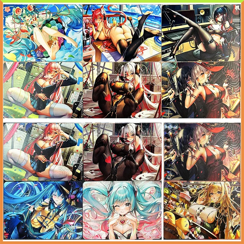 

Anime Goddess Story DIY ACG Foil Cards Sexy Refraction Foil Cards Hatsune Miku Toys for boys Collectible Cards Birthday Present