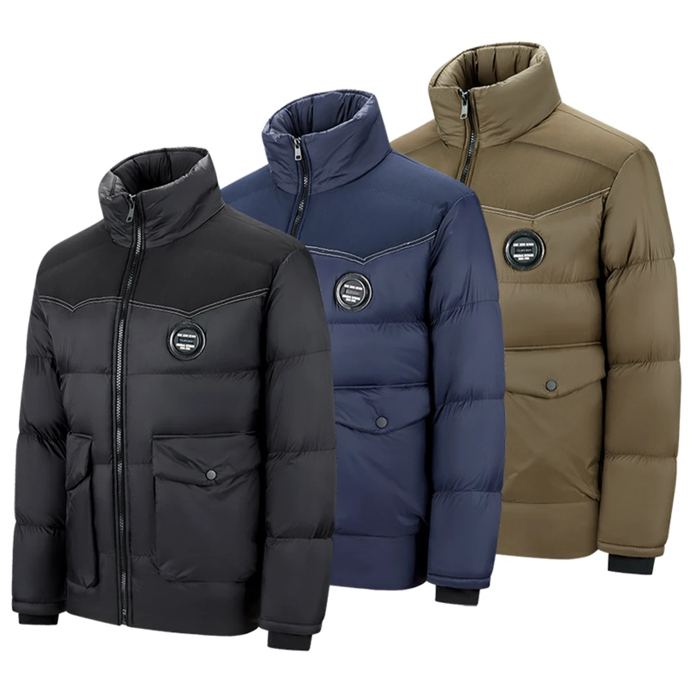 

New Winter Large Size Men's Casual Warm Cotton Coat with Velvet and Thickened Multi-Pocket Cotton Jacket Ribbed Clothing Wholesale Cotton Clothing