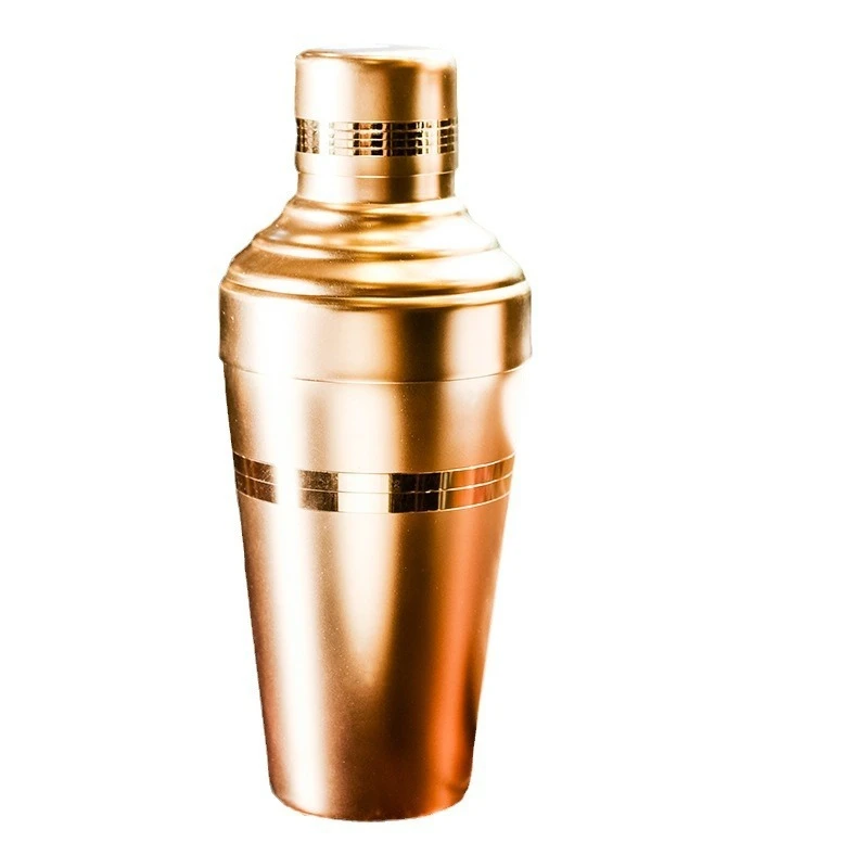 

Bright gold ring bartender three-stage shaker