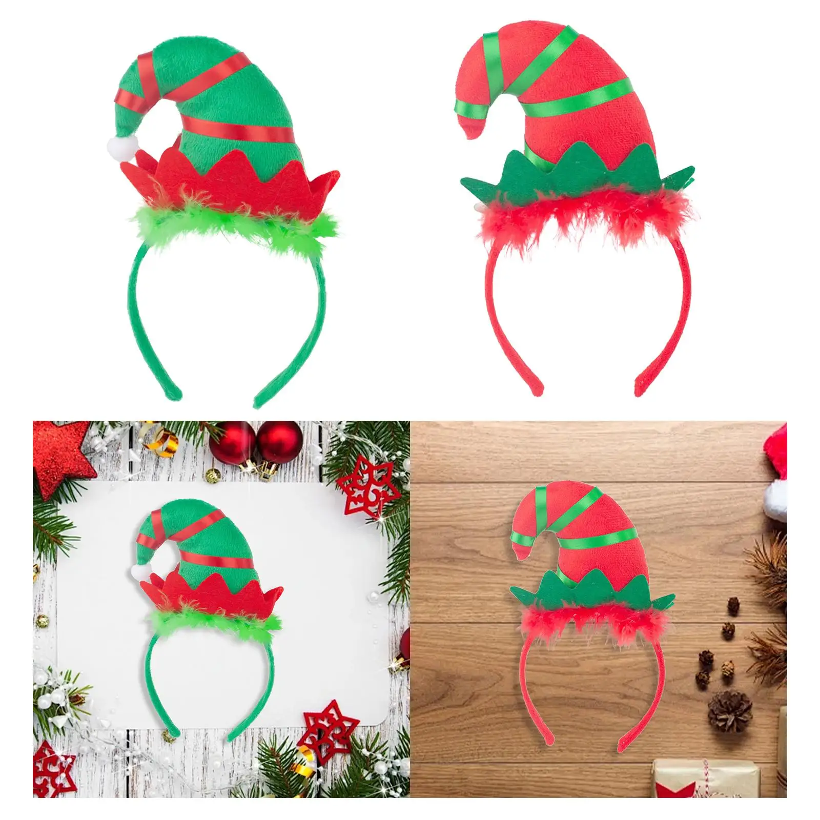 Chapeau d'elfe, bandeau pour cheveux, chapeau de noël, accessoire de Costume d'elfe pour cadeaux de fête, habiller les vacances d'halloween pour enfants