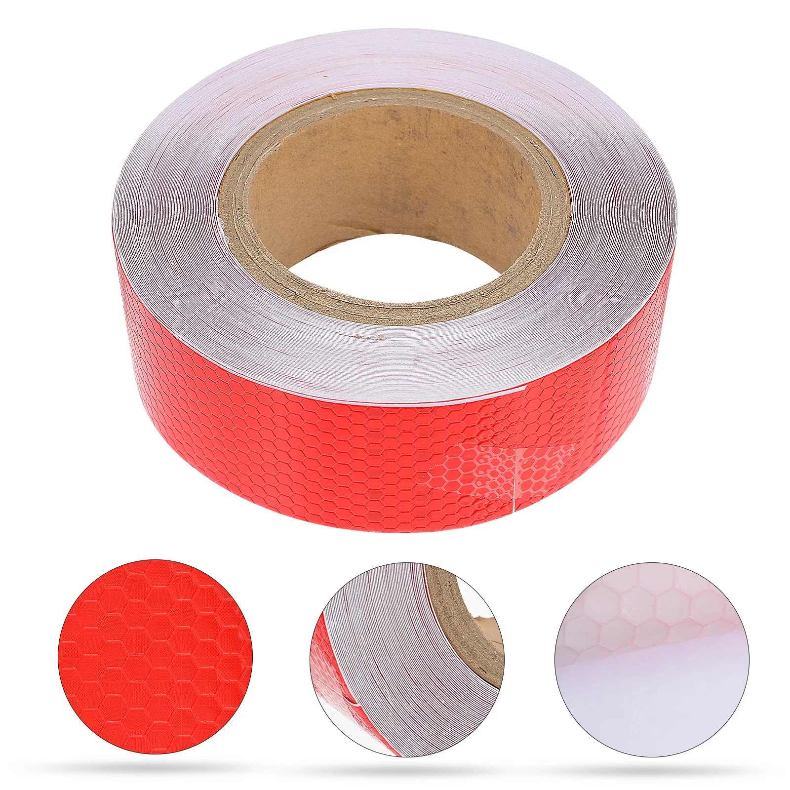 Reflective Safety Warning Tape Solid Color Honeycomb Pattern Weatherproof for Vehicles Road Markings Transport Facilities Night