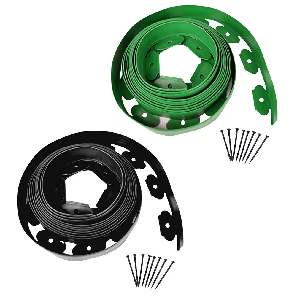 

5M/10M Garden Edging with Spikes Landscape Edging No Dig Flexible Lawn Edging Kit for Yard Flower Bed