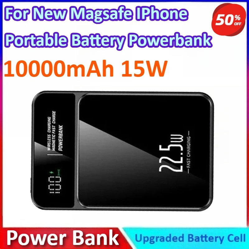 

10/20Ah 15W Wireless Fast Charger for New Magsafe IPhone 15 14 13 12 Samsung S23 S22 Xiaomi Magnetic Portable Battery Powerbank