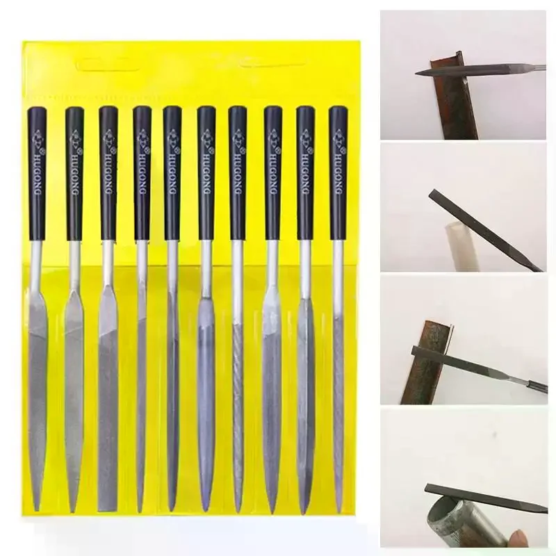 Metal Needle File Set Wood Rasp Metal Polishing Hand FileTools Steel Rasp Needl Filing For Metal Glass Stone Wood Carv 10pcs/set