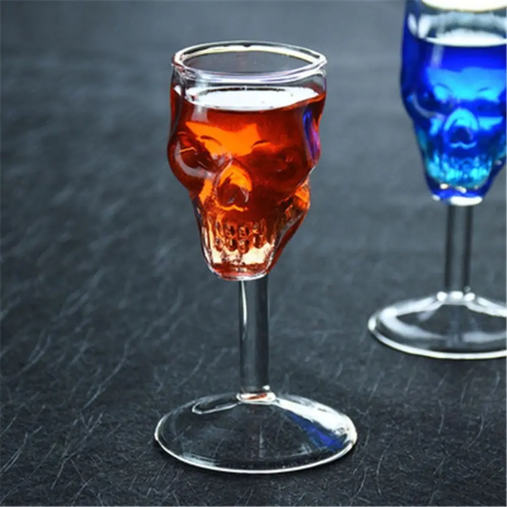 Transparent Cocktail High Accessories Drink Bottle Univers Red Wine Cup Beer Wine Cup Glass Skull Bottle Skull Cup